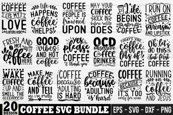 Coffee SVG Design Bundle Coffee Sayings