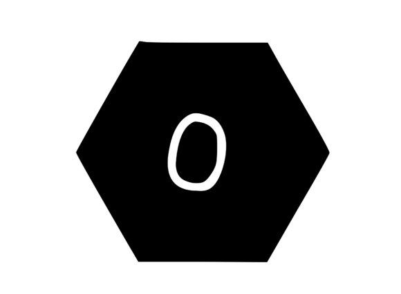 Hexagon Shape with Playful Mono 0