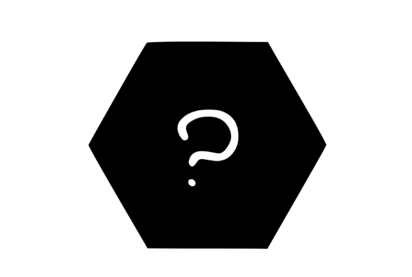Hexagon Shape with Playful Mono