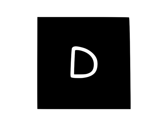 Square Shape with Playful Mono D