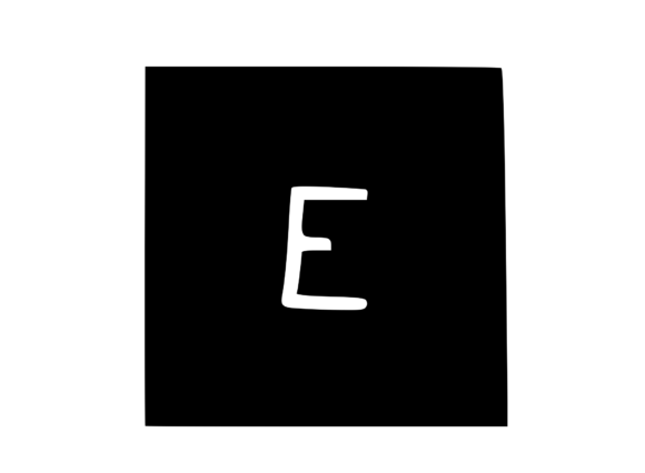 Square Shape with Playful Mono E