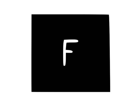 Square Shape with Playful Mono F