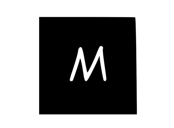 Square Shape with Playful Mono M