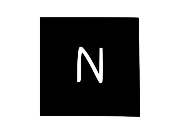 Square Shape with Playful Mono N