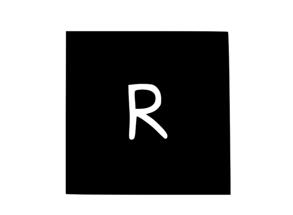 Square Shape with Playful Mono R