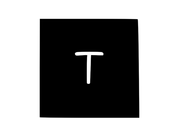 Square Shape with Playful Mono T
