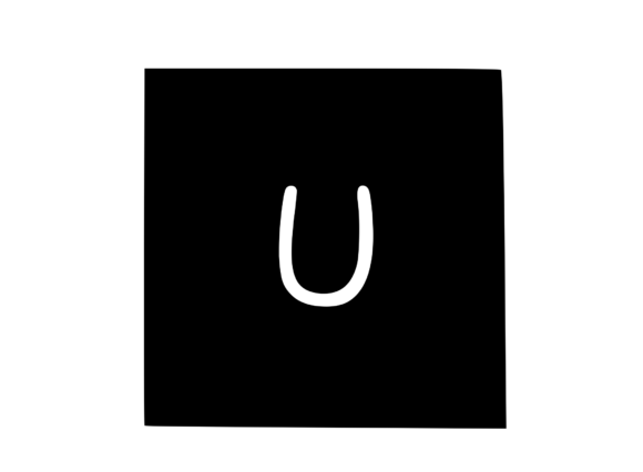 Square Shape with Playful Mono U