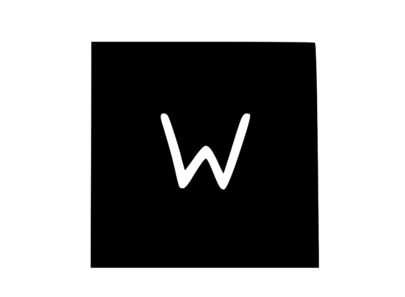Square Shape with Playful Mono W