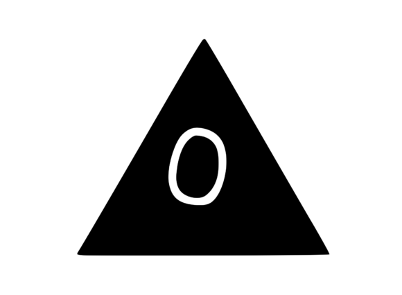 Triangle Shape with Playful Mono 0