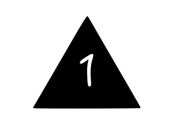 Triangle Shape with Playful Mono 1