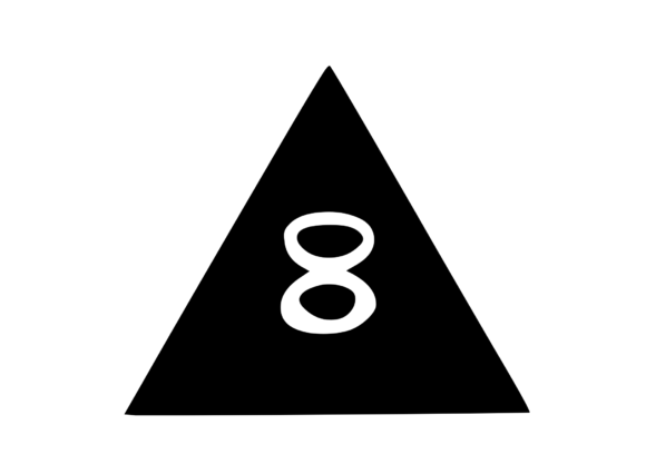 Triangle Shape with Playful Mono 8