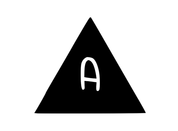 Triangle Shape with Playful Mono a