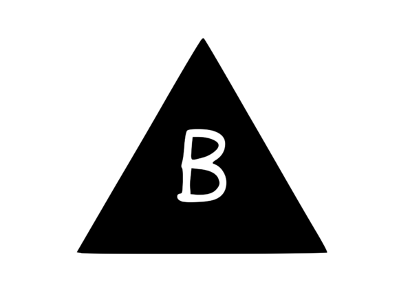 Triangle Shape with Playful Mono B