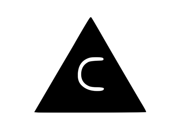 Triangle Shape with Playful Mono C