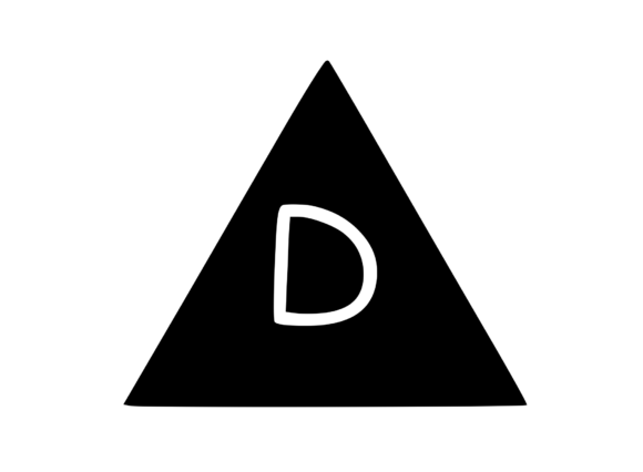 Triangle Shape with Playful Mono D