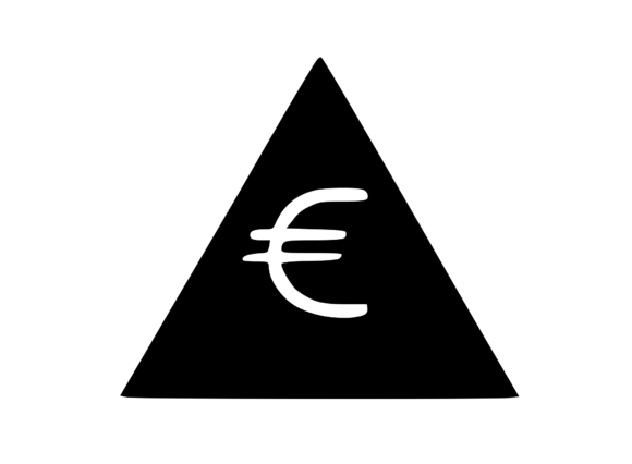Triangle Shape with Playful Mono Euro