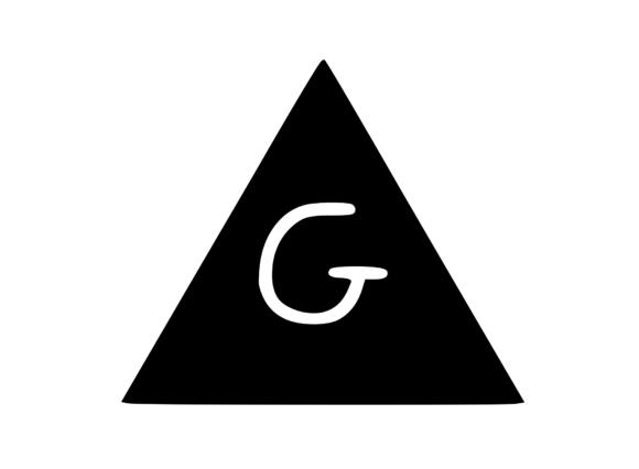 Triangle Shape with Playful Mono G