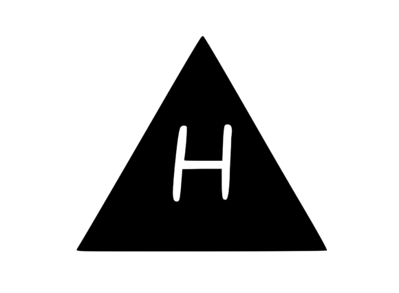 Triangle Shape with Playful Mono H