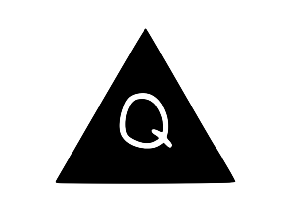 Triangle Shape with Playful Mono Q