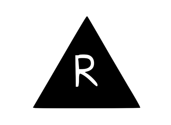 Triangle Shape with Playful Mono R