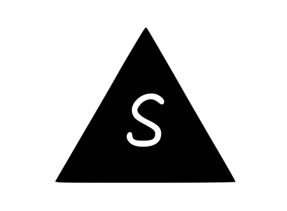 Triangle Shape with Playful Mono S