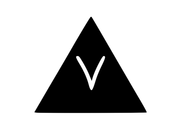 Triangle Shape with Playful Mono V