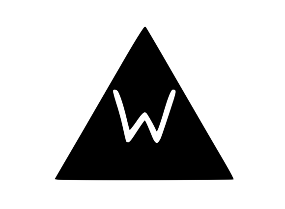 Triangle Shape with Playful Mono W