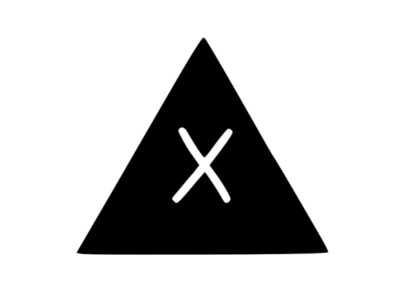 Triangle Shape with Playful Mono X