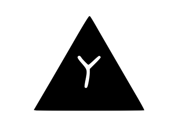 Triangle Shape with Playful Mono Y
